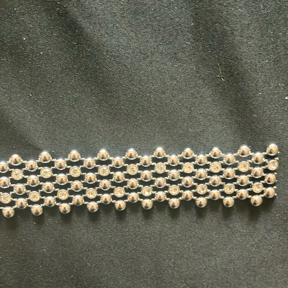 Silver Rhinestone Beaded Trim - Picture 3 of 4